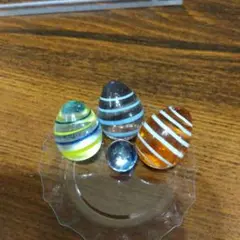 トンボ玉　ビー玉　たまご　エッグ　卵型　ガラス玉　トンボガラス