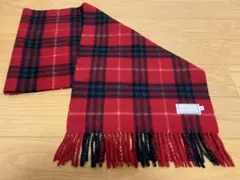 BURBERRY バーバリー マフラー カシミア100% 未使用品 レッド系