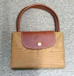 LONGCHAMP★ロンシャン★折りたたみバッグ★タイプS★ブラウン・ベージュ
