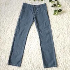 【極美品】Levi's　シャンブレー 5ポケット イージーパンツ　L　ブルー