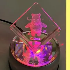 Disney 3D光るクリスタル ランプ くまのプーさん 彫刻