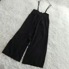 【セシルマクビー】 ストラップ付き ワイドパンツ オールインワン レースアップ