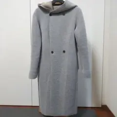BEIGE ベイジ リバーシブル フード付きコート ベージュxグレー