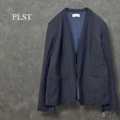 ♡プラステ PLST【L】2WAYストレッチカラーレスジャケット ストライプ