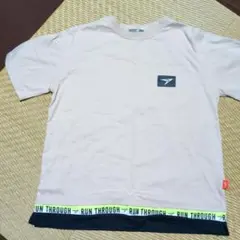 アシックス RUN THROUGH Tシャツ 150cm ベージュ