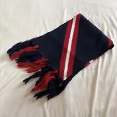 ネイビー・レッドストライプ マフラー　カリタス