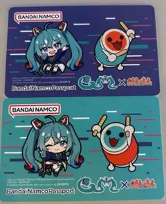 初音ミク　太鼓の達人　ガンダム　コラボバナパスバンダイナムコパスポート　カード②