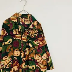 【◎Vintage◎ 総柄　テロテロ生地 日本製　シャツ】