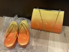草履と同柄バッグのセット