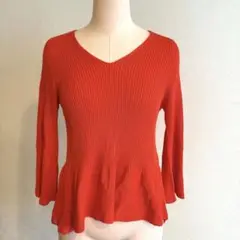 サマーセーター　ノーリーズ　nolley's オレンジ　ビタミンカラー