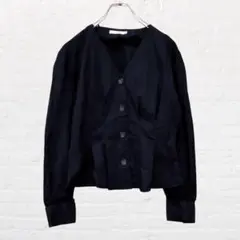SLYVネックカットソー F ブラック黒 ウエストシェイプシャツ
