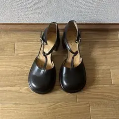 ヴィンテージ　美品 メリージェーン ラウンドトゥ厚底 日本製　221/2