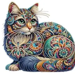 ダイアモンドアート 猫 新品 ハンドメイド