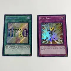 遊戯王 英語版 ヒーローフラッシュ ヒーローブラスト 2枚セット