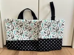 手提げ袋　上履き袋　レッスンバック　ハンドメイド　2点セット
