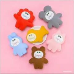 動物キャラクター フェルト 6個セット