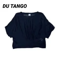 美品⭐️ DU TANGO タンゴ　シアーブラウス　プルオーバー　F シルク　紺