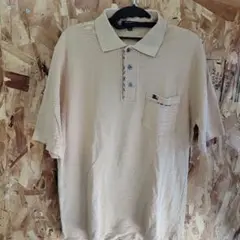 90s　BURBERRY ベージュ ポロシャツ 100%コットン