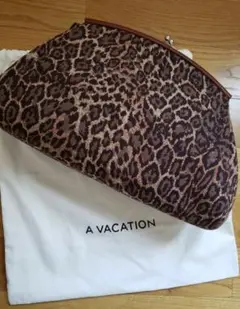 A VACATION 未使用レオパードクラッチバッグ