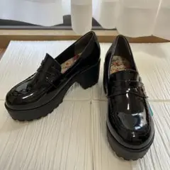 【未使用】miss MIIA ブラック 厚底ローファーL 23.5〜24.0