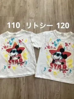 リトシー　ミッキー　サーフミッキー　サングラスミッキー　Tシャツ　兄弟お揃い