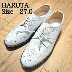 HARUTA　ハルタ　 ウィングチップシューズ ホワイト　白　サイズ27cm