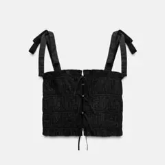 【新品未使用】ZARA トップス 黒 XS ノースリーブ 袖なし