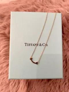 Tiffany ティファニー Tスマイルネックレスミニ K18 イエローゴールド