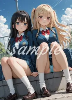 p-11[4K 高画質] A4 ポスター 美少女 美女 かわいい イラスト お尻