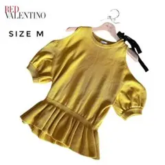 RED VALENTINOレッドヴァレンティノ リボン付ニット M イエロー