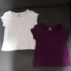 H&M オーガニックコットン Tシャツ 2着セット　双子