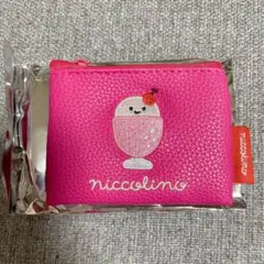 にっこりーノ ノベルティ クリームソーダ ポーチ（ピンク）