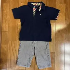 ネイビー ポロシャツとショートパンツ セット