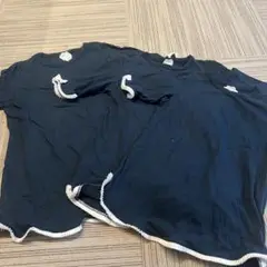 未使用　ルクク　LE Cou Cou 親子姉妹お揃いTシャツ　紺フリル