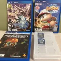 【中古】PSVITA ソフト　パッケージ版3本、カセットのみ２個
