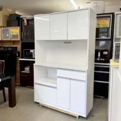 【美品‼️】大川家具(土井インテリヤ工業) 120cm幅キッチンボード 艶あり