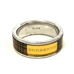 美品★BURBERRY★ロゴ刻印 シルバーリング ピンキーリング8号 美品☆BURBERRY☆ロゴ刻印 シルバーリング ピンキーリング8号