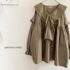 sakishima tokyoビックカラーフリルブラウス 1114