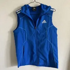 adidas ClimaCool フード付きベスト 青