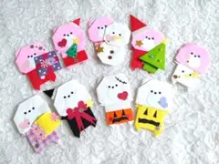 ♥℃-uteくまさんHalloweenクリスマス折り紙ハンドメイドメダルご褒美♥