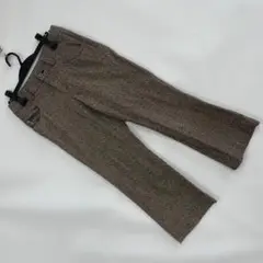 albachez パンツ ツイード フレア グレー カジュアル ジップポケット