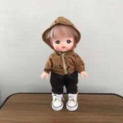 メルちゃん ソランちゃん ◇ スエット セットアップ ◇ 茶系xリボン