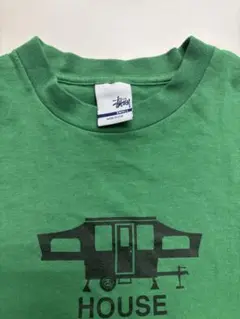 Stüssy グリーン Tシャツ トレーラー HOUSE