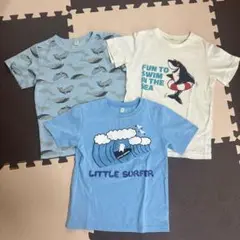 クジラプリントTシャツ3枚セット 130cm