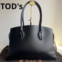 ✨極美品✨ TOD's Dバッグ トートバッグ レザー ブラック レザー ロゴ