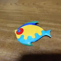 カラフル魚型ブローチ、ネックレス