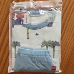 UNIQLO ベビーパジャマ 80サイズ 水色 ぞうくんのさんぽ