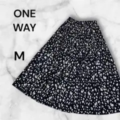 ONE WAY レオパード ヒョウ柄 ロングスカートM