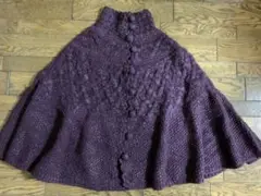 美品 トクコ・プルミエ・ヴォル ニットケープ/ ポンチョ