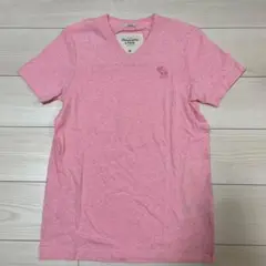 Abercrombie & Fitch ピンク Vネック Tシャツ M